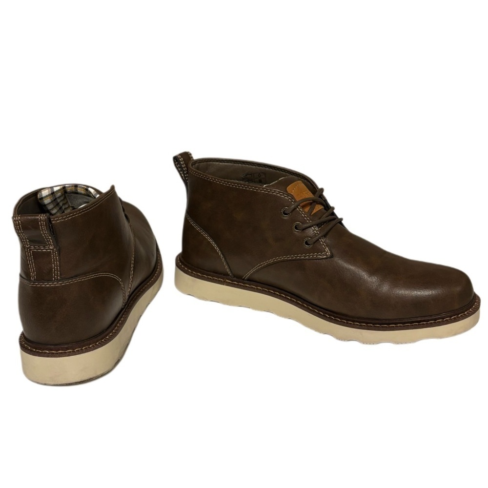 Buffalo David Bitton Brown Leather Chukka Boots - Picture 4 of 9